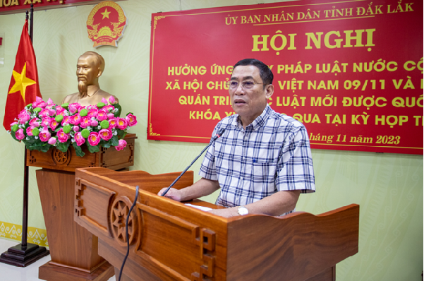 Hội nghị trực tuyến hưởng ứng Ngày Pháp luật và phổ biến, quán triệt các luật mới ban hành